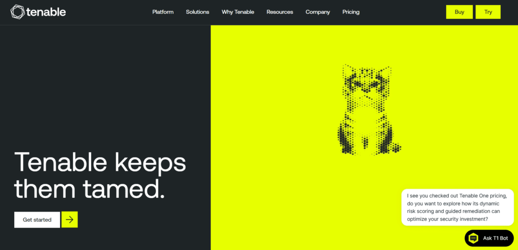 Tenable Home Page